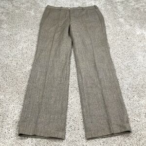 Vintage Gray Tan Herringbone Tweed Pants 36 x 32